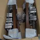 AMKUFO 20pcs Wooden Pants Hangers Solid Pants Hangers with Adjustable Clips 14 Inch Walnut Wood Skirt Hangers Trousers Bottom Hanger with Non-Slip Clips and 360 Swivel Hook