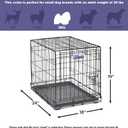MidWest Homes for Pets 24-Inch iCrate for Small Breeds, 12-20 lbs, Single Door Folding Dog Crate with Divider Panel, Leak-Proof Tray & Secure Latch, Portable, Durable & Easy to Assemble