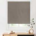 LazBlinds 100% Blackout Roller Shades, No Tools No Drill Cordless Blinds for Windows, Thermal Insulated UV Protection Privacy Window Shades for Bedroom (36''W x 72''H, Taupe)