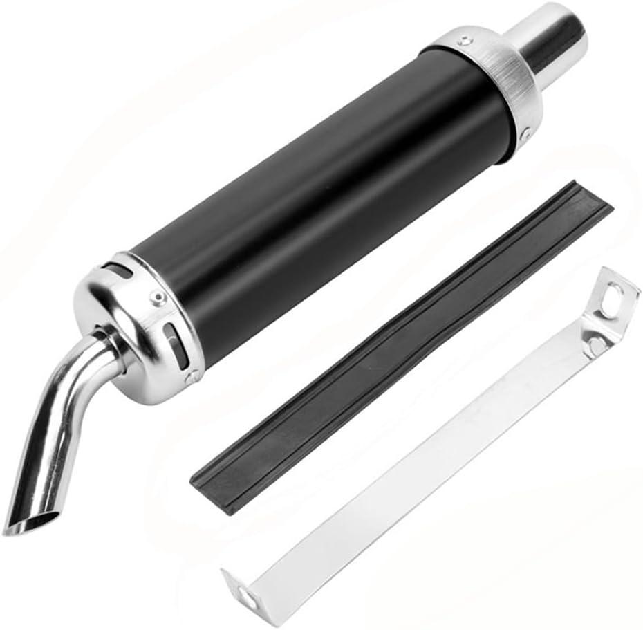 Muffler Exhaust 1.25inch Aluminum Motorcycle Racing Exhaust Muffler Silencer Pipe Black