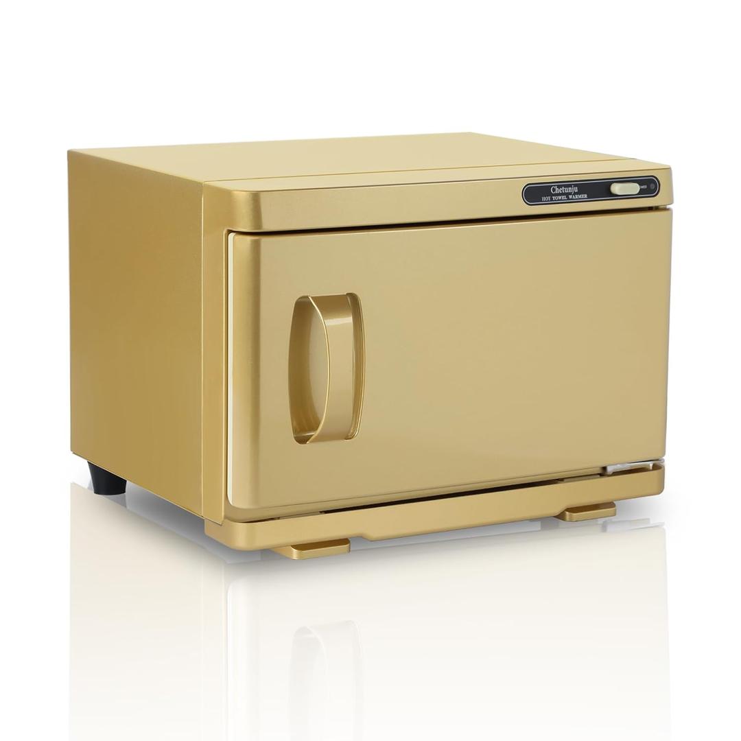 Towel Warmer,Towel Steamer for Facial, Professional Spa Hot Towel Warmer 8L, Towel Warmer Cabinet, Towel Cabinet for Facial Caddy for Salon,Spa, Massage Use(Gold)