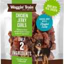 Waggin' Train Chicken Jerky Curls Dog Treats, Made with 100% Real Chicken Breasts, Only Two All-Natural Ingredients, Great High Protein Dog Treat, Easily Digestible for Big or Small Dogs, 16 oz. Pouch (EXP 02/16/28)