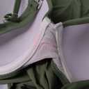 Aqua Eve Women Underwire Bikini High Waisted Bathing Suit Tummy Control Two Piece Swimsuit (Large, Olive Green)