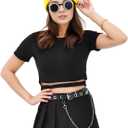 Vintage Steampunk Goggles Glasses with Yellow Beanie Hat, Halloween Costume Accessories for Adult, Halloween Cosplay Party Set