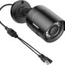 ANNKE 1080p Security Camera 4-in-1 CCTV Bullet Wired Cam, AHD/TVI/CVI/CVBS, Analog Surveillance Video Add-On Black Camera for Outdoor Use, 100ft Clear Night Vision (Power Adapter Not Included) - E200