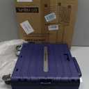 Folding Utility Cart Portable Rolling Crate Handcart Foldable Shopping Trolley Collapsible, with Lid, on Wheels, for Grocery, Garden, Office, Storage, Teacher, Tool (Purple)