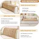 OstepDecor Washable Couch Cover for Dogs, Thick Pet Friendly Sofa Covers, Soft Couch Protector, Paw Cart Sofa Slipcovers, Cushion Protector for Leather, Sectional, Loveseat (20" x 24", Khaki)