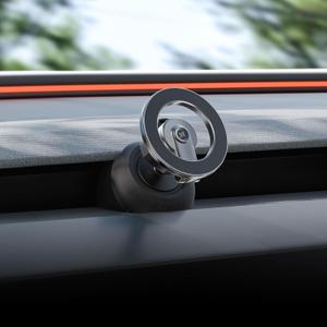 YONZEE Magnetic Phone Mount Compatible with 2025-2026 Model Y Juniper and 2024-2026 Tesla Model 3 Highland, Dashboard Ball Joint Base, Strong Magnetic Ring, 360 Rotation