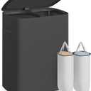 SONGMICS Laundry Hamper with Lid, 160L Double Laundry Basket, Steel Frame