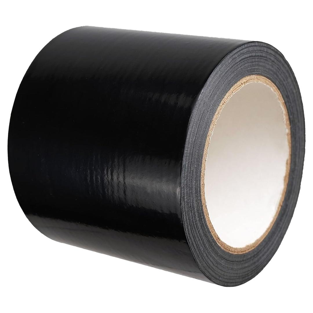 Black Seal Tape, 4" x 100' Vapor Barrier Tape Polyethylene Sealing Moisture Barrier Seam, Black Vinyl Tape for Crawlspaces, Repair, Underlayment Seams, Metal Building Seams