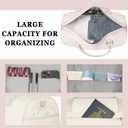 3Pcs Garment Duffle Bags for Travel Convertible Carry on Garment Bag for Women Men Travel Duffle Bag Includes Shoe Pouch & Hanging Suit Bag for Clothes/Dresses, Beige