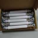 DRomance 9" Flameless Window Taper Candles Battery Operated with 8-Key Remote and Timer, 8 Pack White Christmas Holdiay Window Candles with Silver Holders, Suction Cups and AA Batteries Included, 4-8 Pack White with Silver Holder