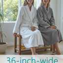 36'' Large Shower Bench Seat, Poly Lumber Bath Stool for Inside Shower Waterproof, HDPS Bathroom Chair for Shaving Legs with Adjustable Feet, Non-Slip & No Maintenance, Brown