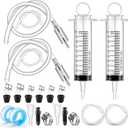 Meonum 2 Pack Brake Bleeder Kit, Hydraulic Disc Clutch Bleeding Kit 100ML 50cm Hose Oil Fluid&Brake Bleeder Hose with One Way Check Valve for Hydraulic System Bleeding, Quads System Repair Maintenance