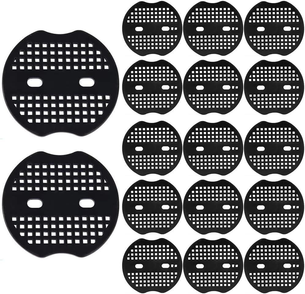 Bakulyor 50pcs Garden Staples Plastic Buffer Washer, Landscape Staple Stakes Gaskets, Yard Pins Gasket for Weed Barrier Fabric, They Keep The Barrier from Ripping & Create a Sturdier Hold - Black