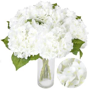 Hydrangea Artificial Flowers3PCS HydrangeaFaux Hydrangea FlowersArtificial HydrangeasFake HydrangeasPerfect for Weddings, Parties, and Home Decor (White)