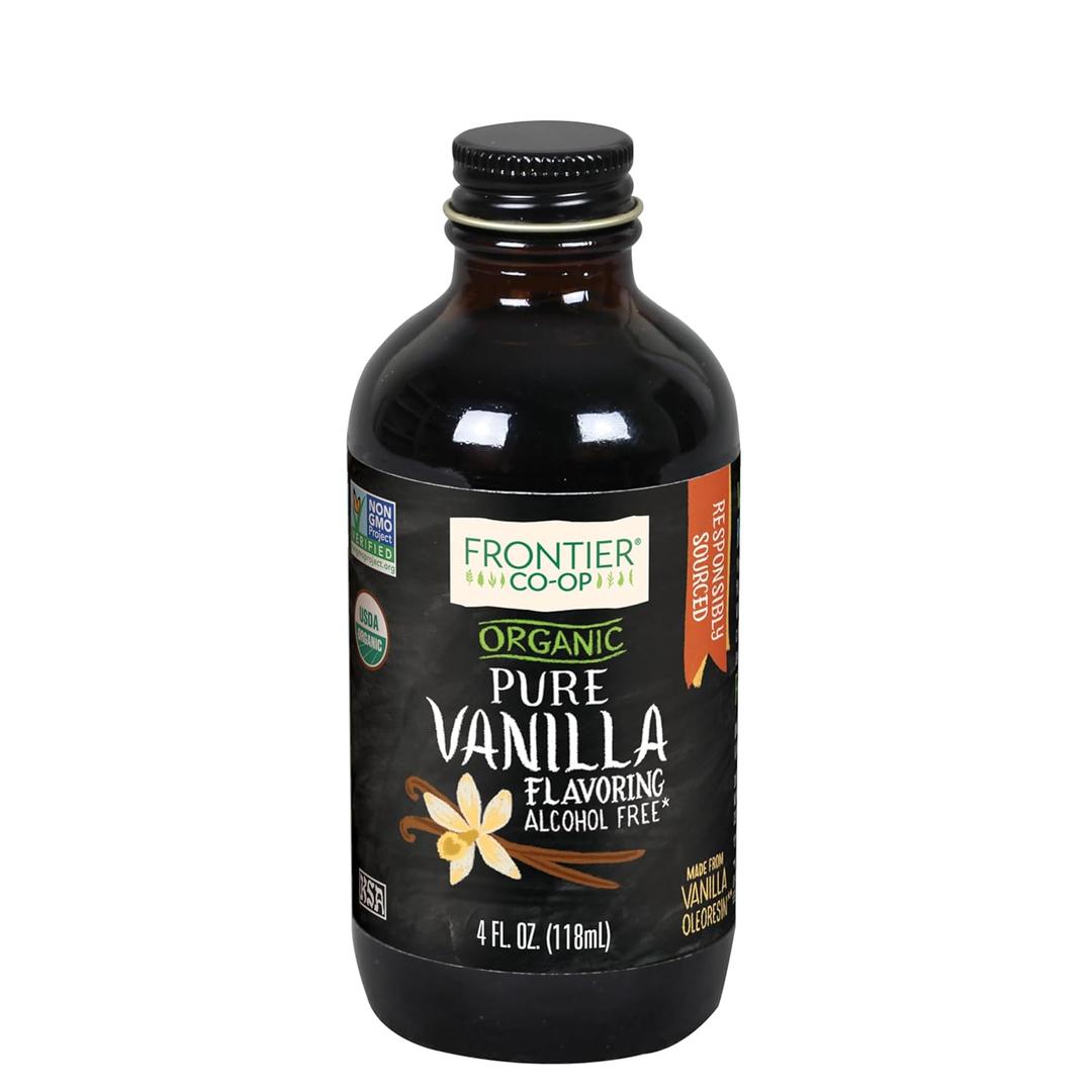 Frontier Vanilla Flavoring, Organic, 4 Fl Ounce (4 Fl Oz (Pack of 1))