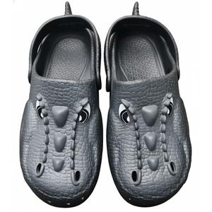 Black Alligator Face Size 12 Children Clogs Slides Non-Slip