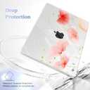 for MacBook Air 13.6 inch Case M4 M3 M2 2025 2024-2022 Release Model A3240 A3113 A2681, Sturdy Plastic Hard Shell Case for MacBook Air M2 13 inch with Touch ID, Spring Floral