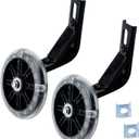 Pair of Bicycle Auxiliary Wheel Children's Bicycles Accessories for 20",Flash Training Wheels, Black