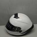 ILM Motorcycle Helmets Modular Full Face Moped Helmet Flip up Dual Visor for Adult DOT WS202 (White, XX-Large)