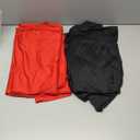 gogoparti 10x10ft Black and Red Backdrop Curtains Panels for Parties, 4 Panel 2.5x10ft Wedding Christmas Birthday Photography Background, Wrinkle Free Polyester Backdrop Curtains Drapes