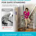 Stander Wonder Pole Plus with Rotating Double Grab Bar, Tension Mounted Security Pole for Seniors & Elderly Adults, No-Drill Floor to Ceiling Transfer Pole for Home & Bath Safety, Graphite, Supports 300 pounds