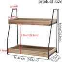 Bathroom Vanity Organizer 2-Tier Wood Countertop Storage Counter Shelf for Makeup Skincare Perfume Jewelry Tray Spice Rack Nature