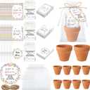 Baby Shower Party Favors Baby in Bloom Envelopes Seed Packets Include 24 Mini Terracotta Pots Seed Packets 24 Self Adhesive Envelopes Thank You Tags Gifts for Party(Wildflower)