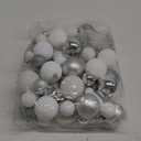 Christmas Balls Tree Ornaments Set, Shatterproof Xmas Decorations Set with Reusable Hand-held Gift Package for Holiday Indoor Tree Decor, Silver