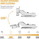 Chibery 10 Pack Half Overlay 3D Soft Close Concealed Hinge for Face Frame Door Frameless Door, Clip-on Plate, Self Closing Hidden Satin Nickel, 105 Open Angle Concealed Stainless Steel Hinges