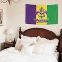 Mardi Gras Flag 3x5 Ft Spring Season Festival Banner Decorative Outdoor Garden Flag