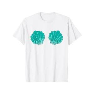 Mermaid Sea Shell Bra Costume TShirt, XL