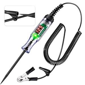 WINAMOO Automotive Test Light with 3-48V LED Digital Voltage Display, Auto Circuit Tester with Voltmeter & Dual Color Polarity Indicate, Electric Test Pen w/ Stainless Probe for Car/ Truck/ SUV Checker