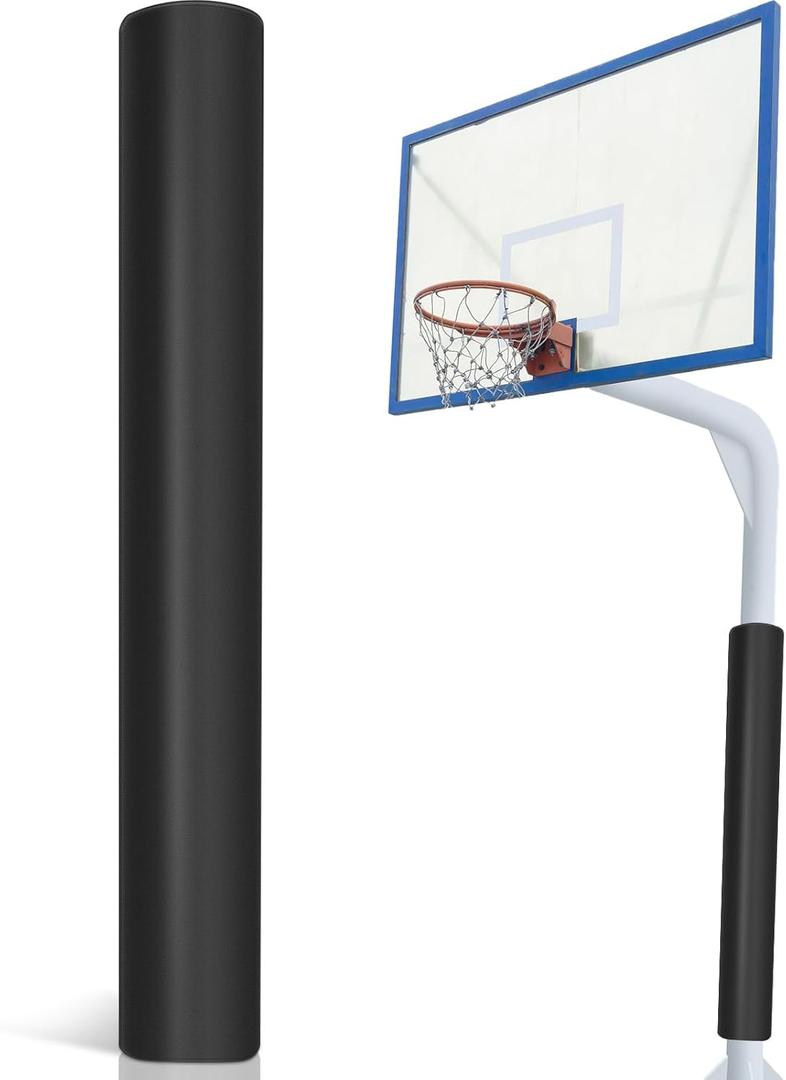 Liliful Basketball Pole Pads 72 Tall Durable Basement Pole Padding Wrap Fits 3 to 4 Inch Round or Square Basement Cover for Training Player Protection and Safety