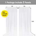10 ft 10 ft White Backdrop Curtain for Wedding Decor Holiday Party - White Wedding Backdrop Polyester Photography Backdrop Drapes Baby Shower Birthday Privacy Sliding Curtains Home Decor, 2 Panels