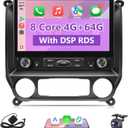 10.2" 4G+64G Car Radio for 2014 to 2018 Chevy Silverado WT LS Custom GMC Sierra Base SLE, Wireless CarPlay Android Auto,Touchscreen, 5G WiFi GPS Navigation, Backup Camera, FM RDS, DSP, SWC