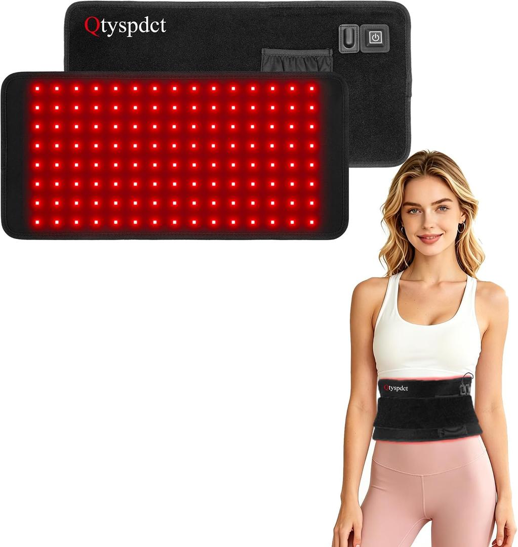 Red Light Therapy for Body, 660nm 850nm 16" 3 in 1 LED Infrared Redlight Therapy Belt Wrap Pad for Neck Shoulder Back Knee Muscle