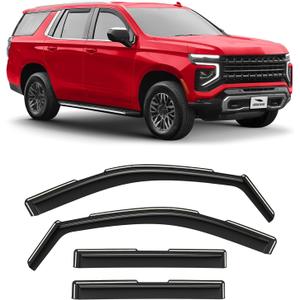 Voron Glass in-Channel Extra Durable Rain Guards for Chevrolet Tahoe 2021-2025, Window Deflectors, Vent Window Visors, 4 Pieces - 200615