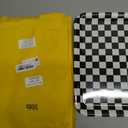 Zubebe 3 Pcs 13 x 10 Inch Checkered Serving Tray Black and White Serving Pieces Race Car Trays Rectangle Checker Plate Plaid Dishes Food Platter for Birthday Party
