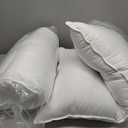 Serta Down Illusion Soft Hypoallergenic Medium/Firm Bed Pillows for Side, Stomach or Back Sleepers (2 Pack), King, White