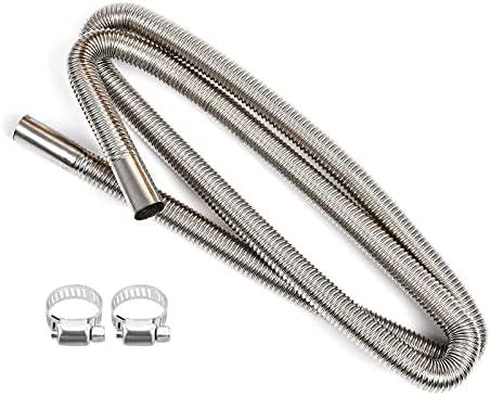 Diesel Heater Exhaust Pipe Flexible Tubing Stainless Steel For Parking Air Heater Length 78Inch / 200CM Inner Diameter 1"/2.5cm