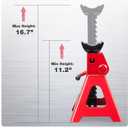 Jack Boss Jack Stands 3 Ton (6,000 LBs) Car Jack Stand Adjustable Lifting for Automotive Small SUV, Red, 2 Pack