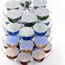 Genew Coffee Pods Holder Acrylic Carousel Stand Compatible with 28 Nespresso Vertuo Capsules And Dolce Gusto Capsules Storage Organizer for Small Countertop