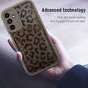 MOWIME Compatible with Samsung Galaxy A13 5G Case with Card Holder, Cheetah Print Shockproof Soft TPU Protective Cover Women Girls, Anti Scratch Wallet Case for Galaxy A13 5G 6.5 Inch, Brown