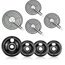 Black Electric Stove Burner Drip Pans WB31M19(8”) WB31M20(6”) and Electric Stove Burner Replacement MP15YA(6") MP21YA(8") for GE Hotpoint Kenmore Electric Range Stove by MIFLUS