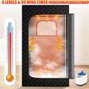 X-Vcak Upgraded Portable Sauna for HomeRelaxation, Steam Sauna for Home with Steamer, Remote Control, Folding Chair, 9 Levels