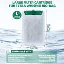 Large Replacement Filter Cartridges, Enhanced with Maifan Stone & Zeolite, Compatible with Whisper Bio-Bag for Whisper 20i/40i, IQ20/30/45/60, PF20/30/40/60  Keeps Aquarium Clear,6 PC