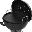 Weber RustResistant 22" Round Griddle Insert PreSeasoned Carbon Steel with Handles, EdgetoEdge Cooking Surface, Fits 22" Weber Kettle Grills