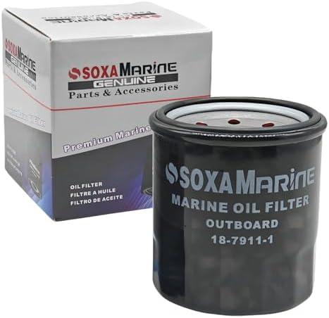 SOXAMarine 5GH1344070 Maintenance Oil Filter for Yamaha for Honda and for Tohatsu for Nissan 9.9 15 20 25 30 40 50 60 75 80 90 100 115 HP Outboard Engine 15400-PFB-007 3R0-07615-0 18-7911-1